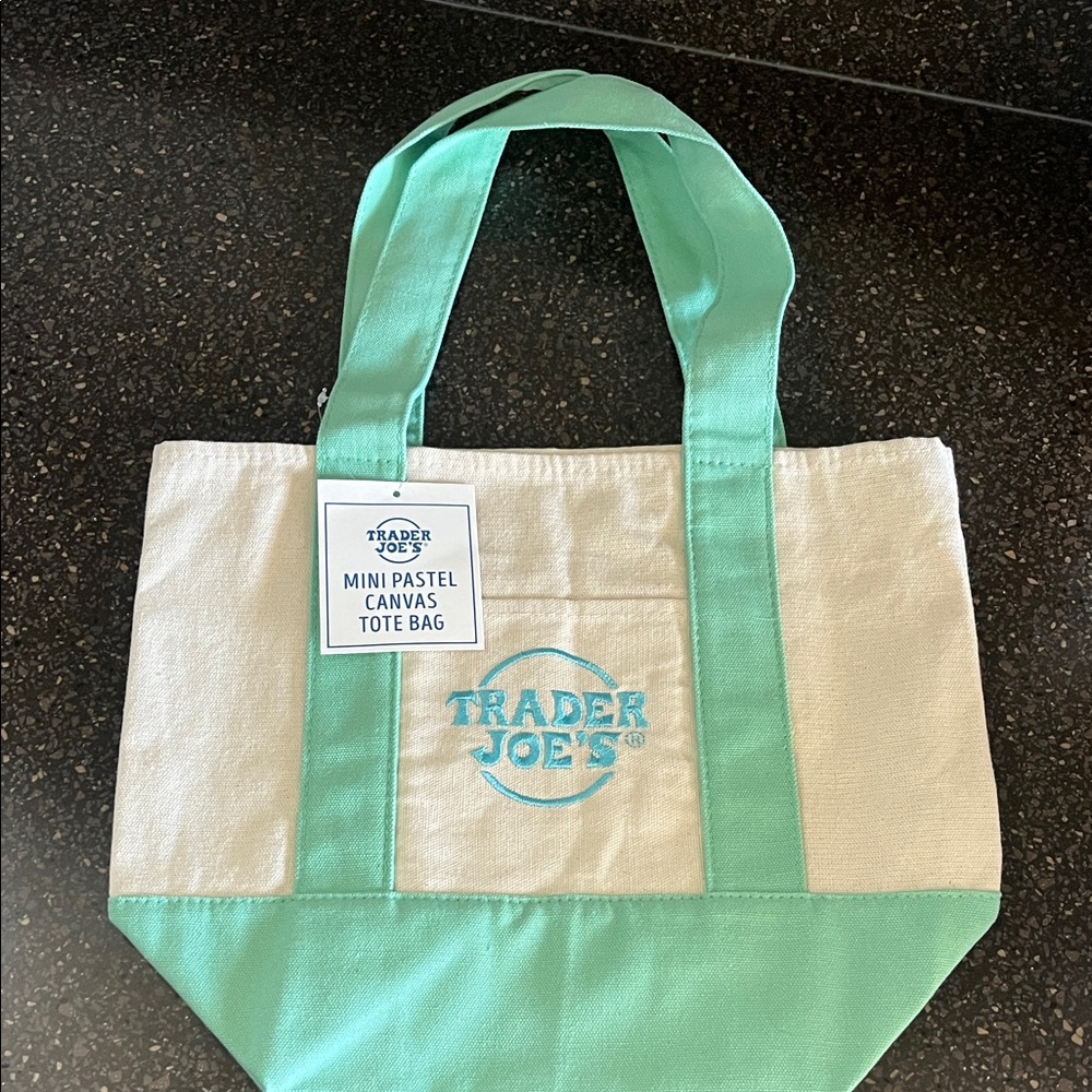 Trader Joe’s Mint Green Canvas Tote Bag